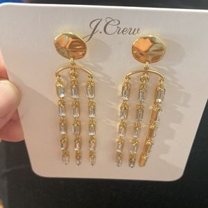 J.Crew Crystal waterfall earrings